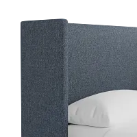 Captiva Maguire Blue 48" Upholstered Shelter Bed