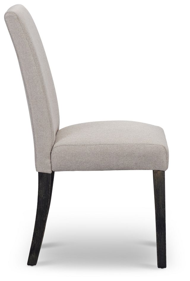 Dublin Beige Dark Tone Upholstered Side Chair