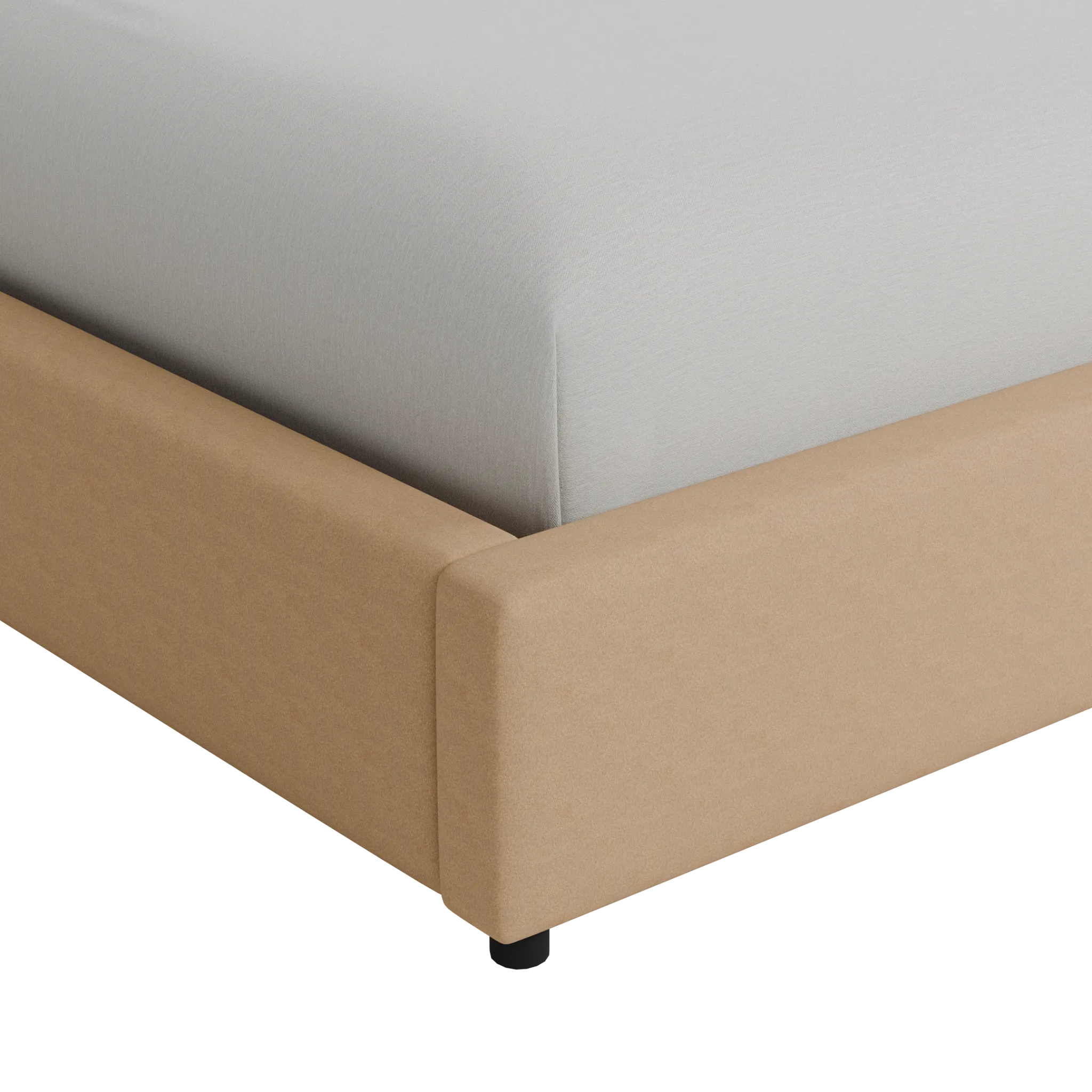 Grayton Merino Taupe 44" Upholstered Platform Bed