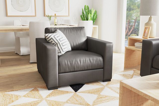 Bohan Black Leather Chair
