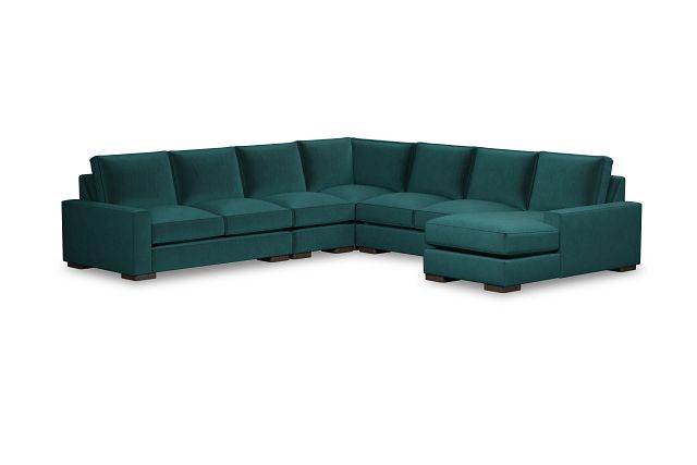 Edgewater Joya Teal Large Right Chaise Sectional