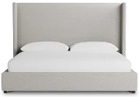 Captiva Gellar Gray 60" Upholstered Shelter Bed