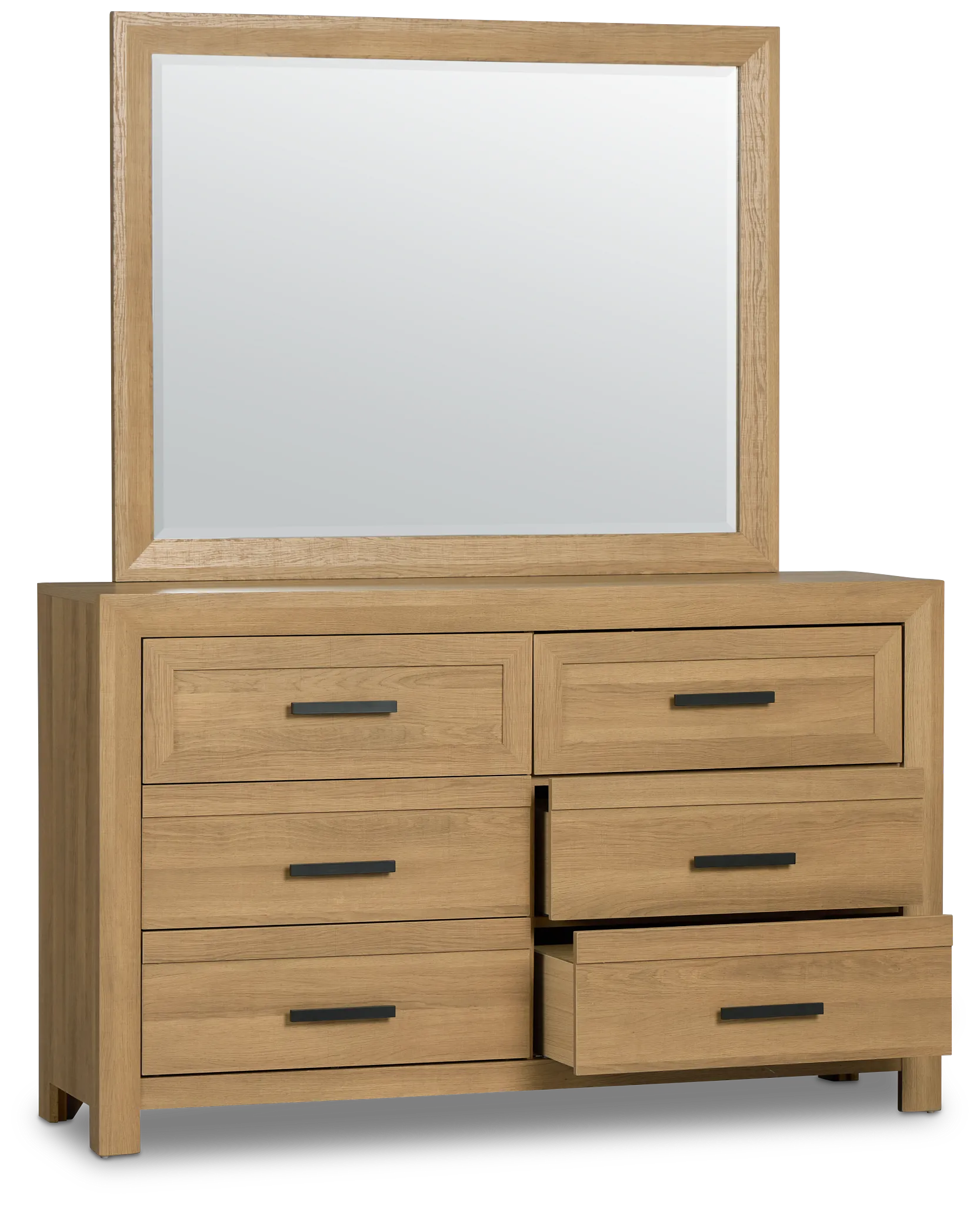 Delray Light Tone Dresser & Mirror