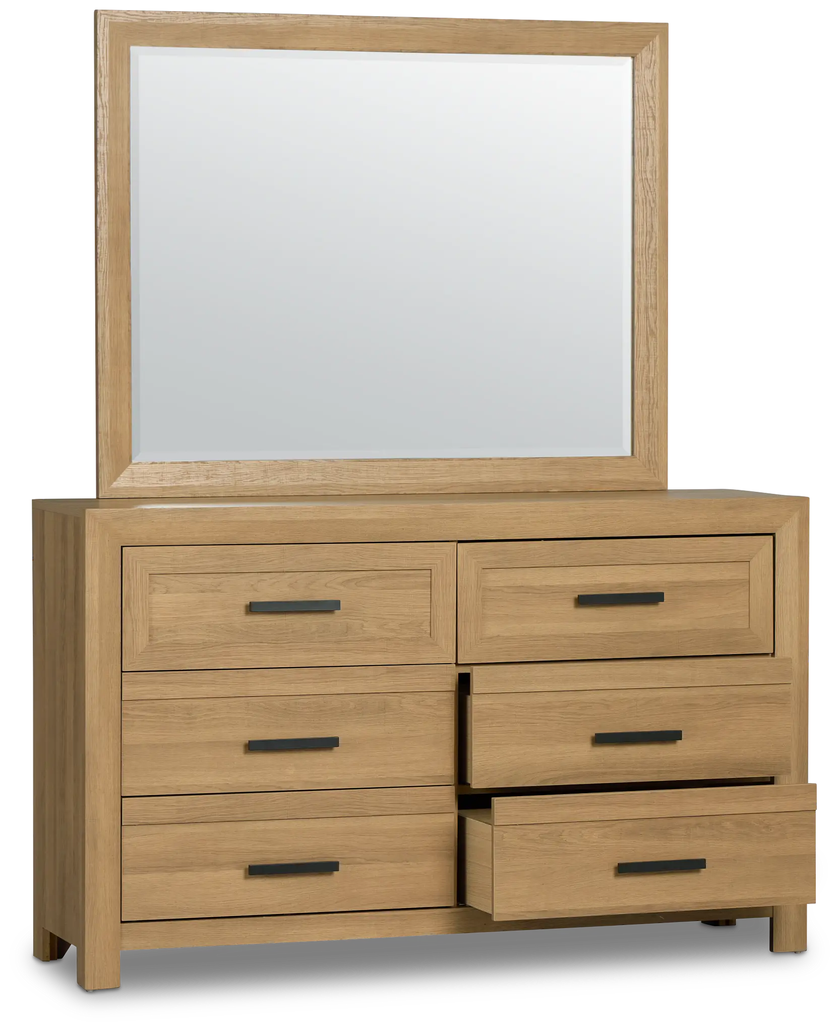 Delray Light Tone Dresser & Mirror Delray Light Tone Dresser & Mirror