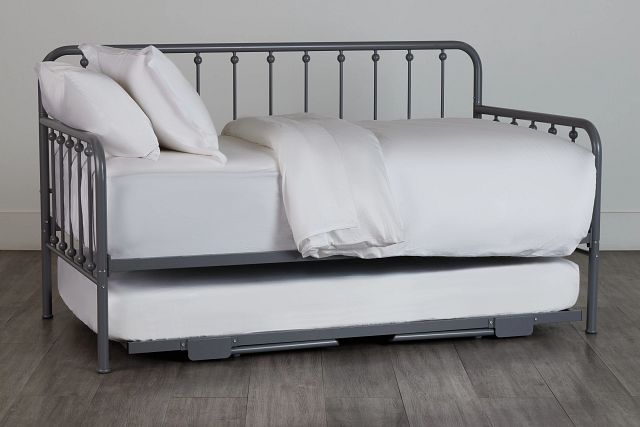 Rory Gray Metal Trundle Daybed
