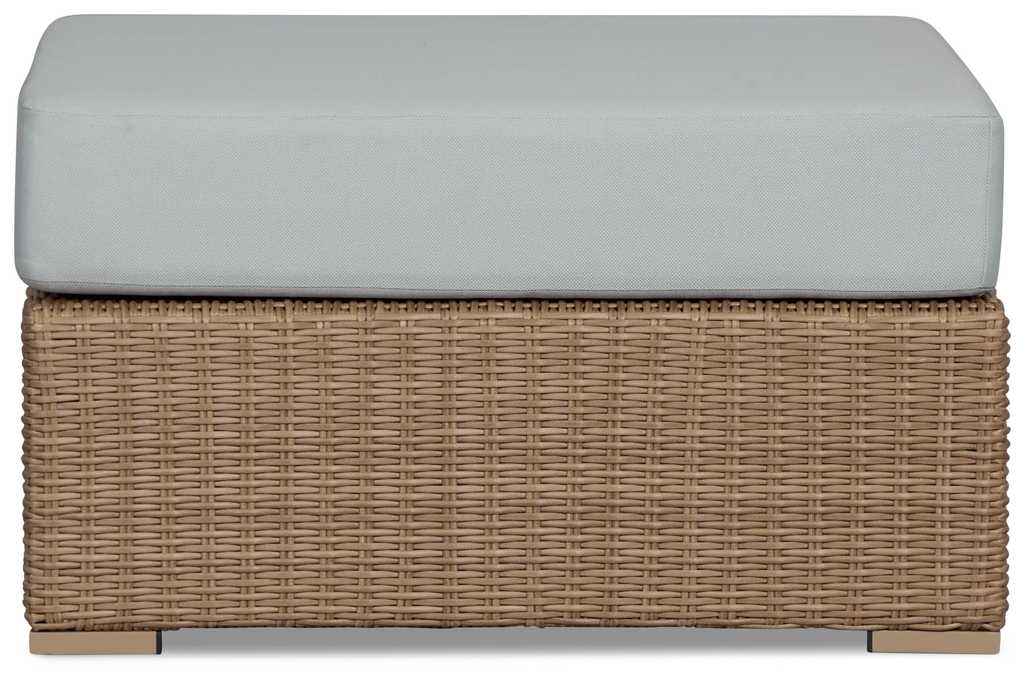 Montecito Light Tone Large Ottoman With Light Blue Cushions Montecito Light Tone Large Ottoman With Light Blue Cushions