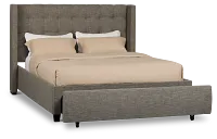 Chatham Gray Low Platform Storage Bed