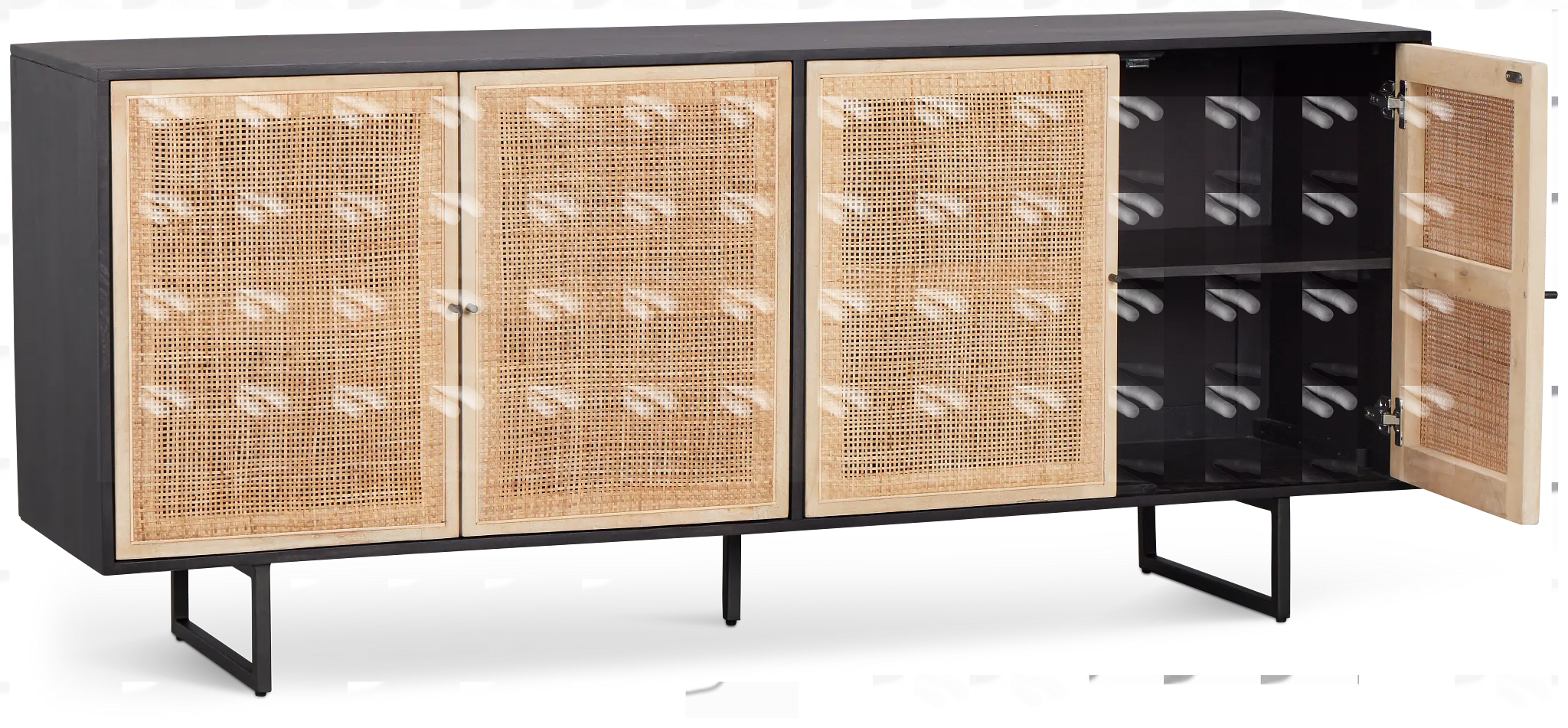 Four Hands Malibu Black Credenza Four Hands Malibu Black Credenza