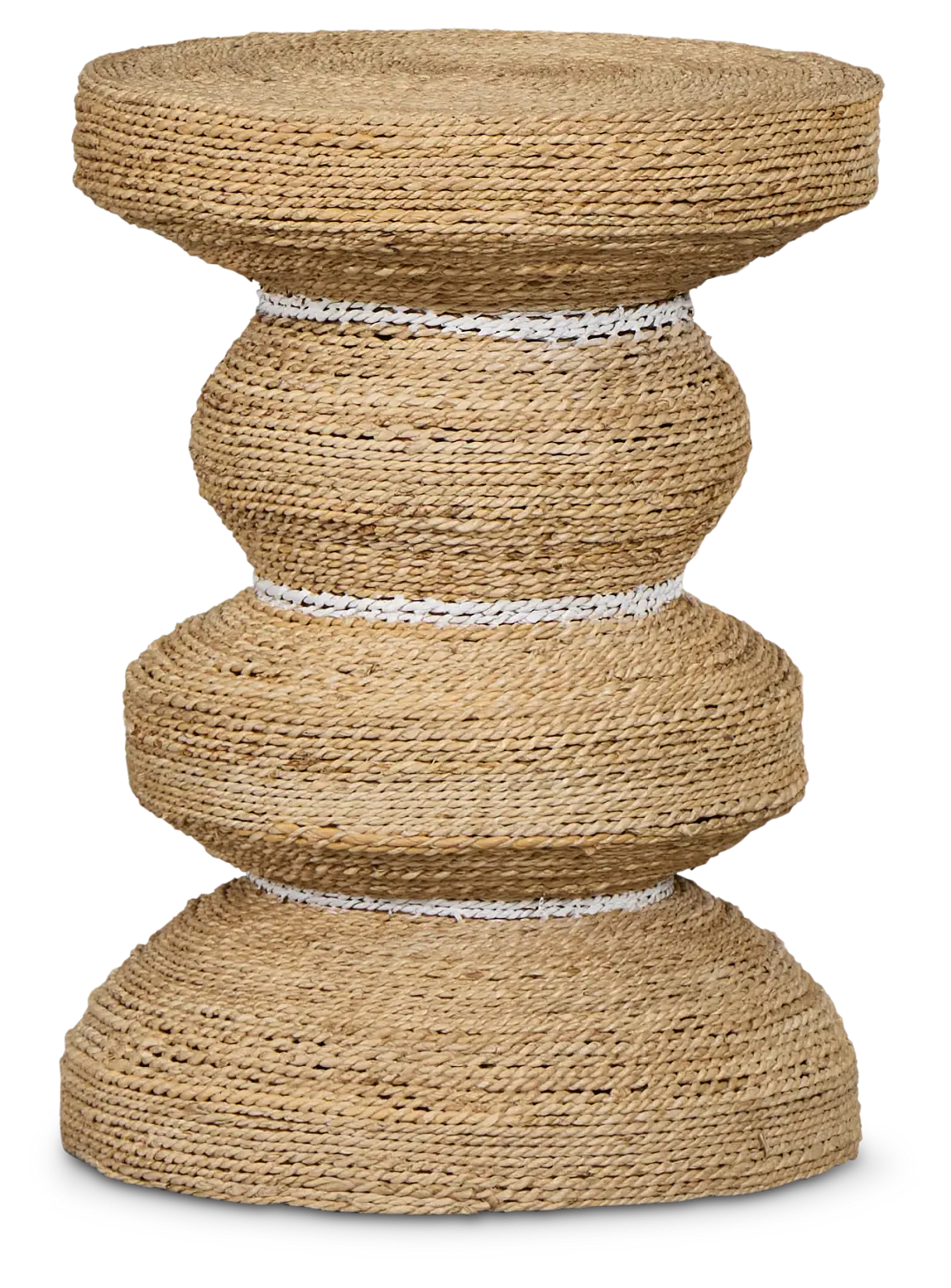 Maddie Light Tone Woven Accent Stool Maddie Light Tone Woven Accent Stool