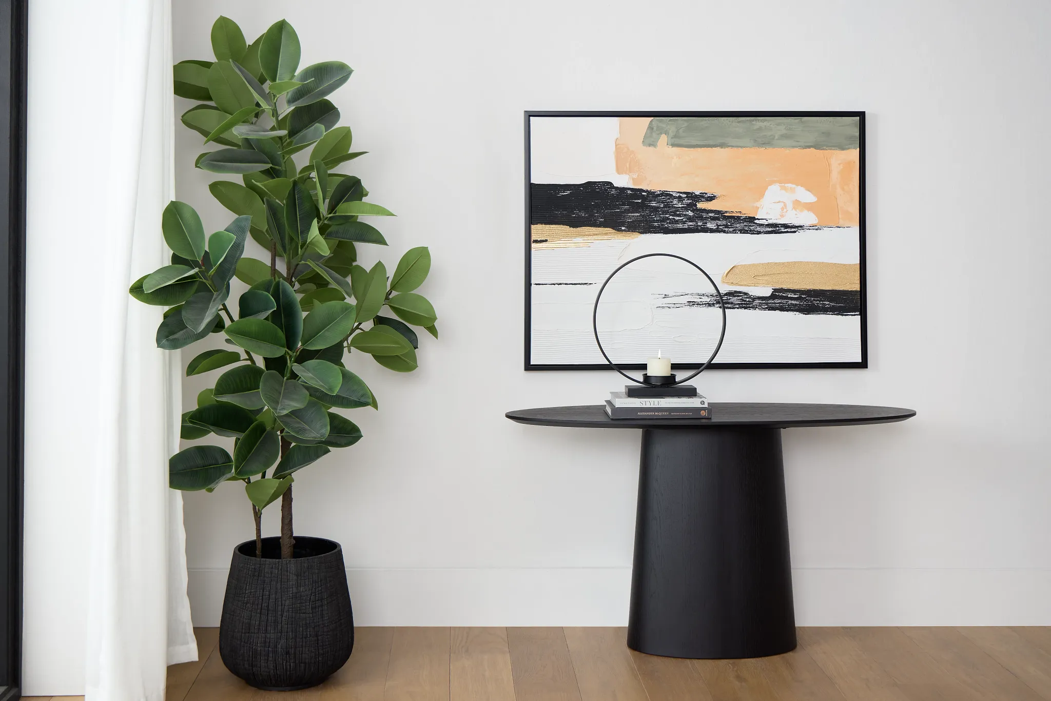 Nomad Black Oval Sofa Table