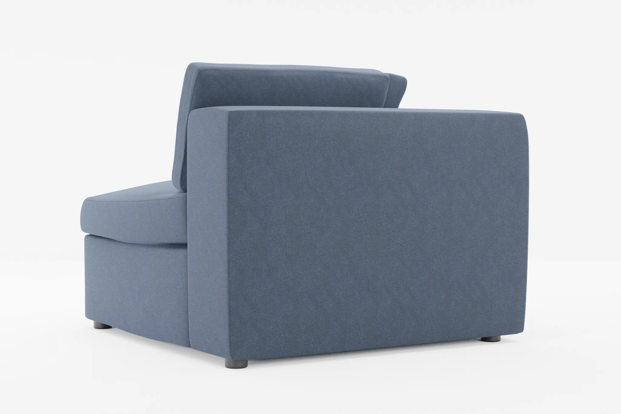 Destin Maguire Blue Fabric Corner Chair