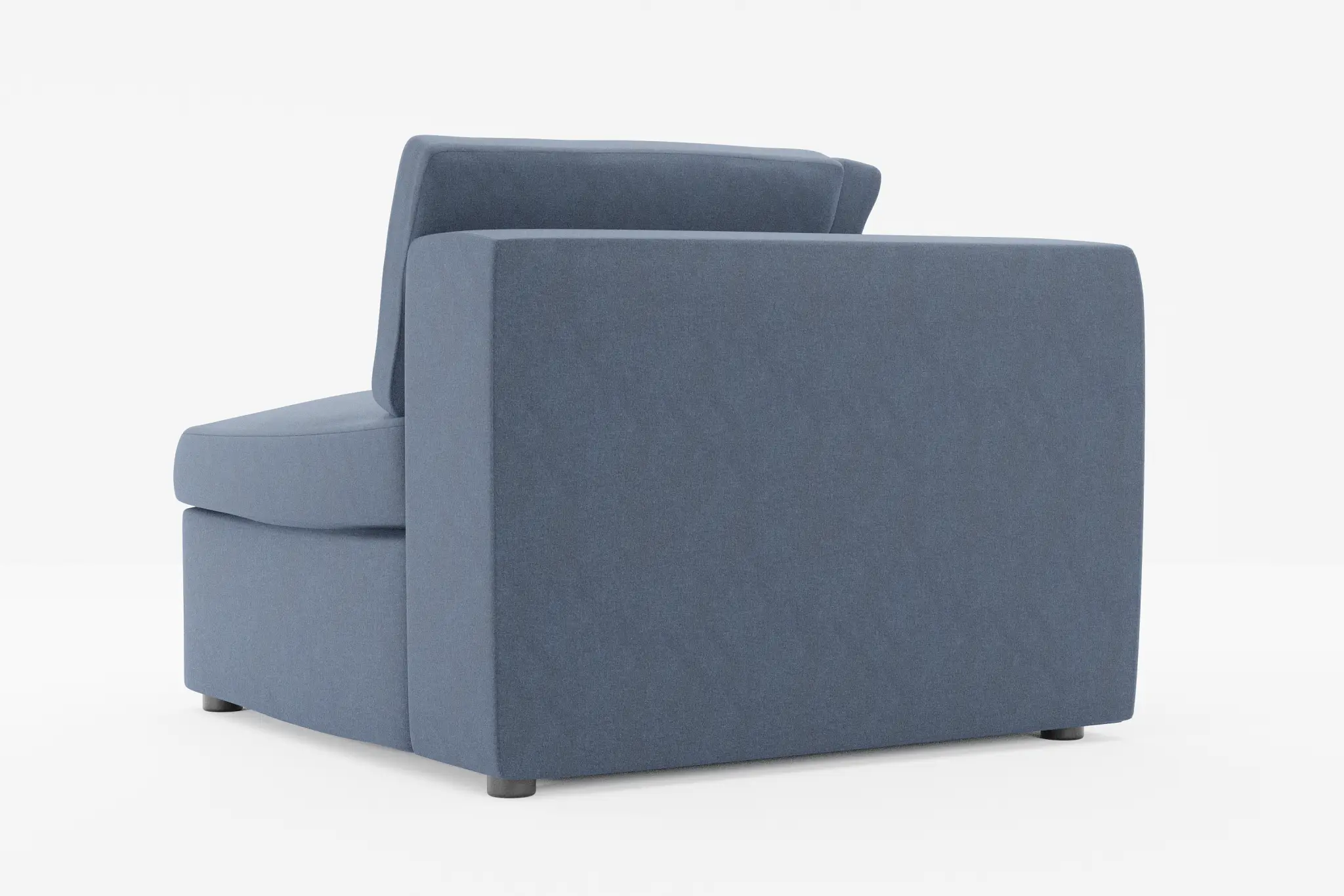 Destin Maguire Blue Fabric Corner Chair Destin Maguire Blue Fabric Corner Chair