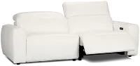 Tidal White Lthr/vinyl Power Reclining Sofa