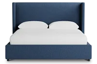 Captiva Revenue Dark Blue 48" Upholstered Shelter Bed