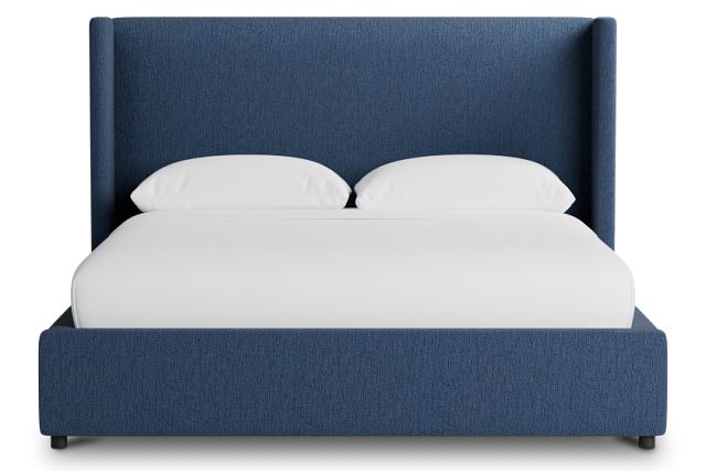Captiva Revenue Dark Blue 48" Upholstered Shelter Bed