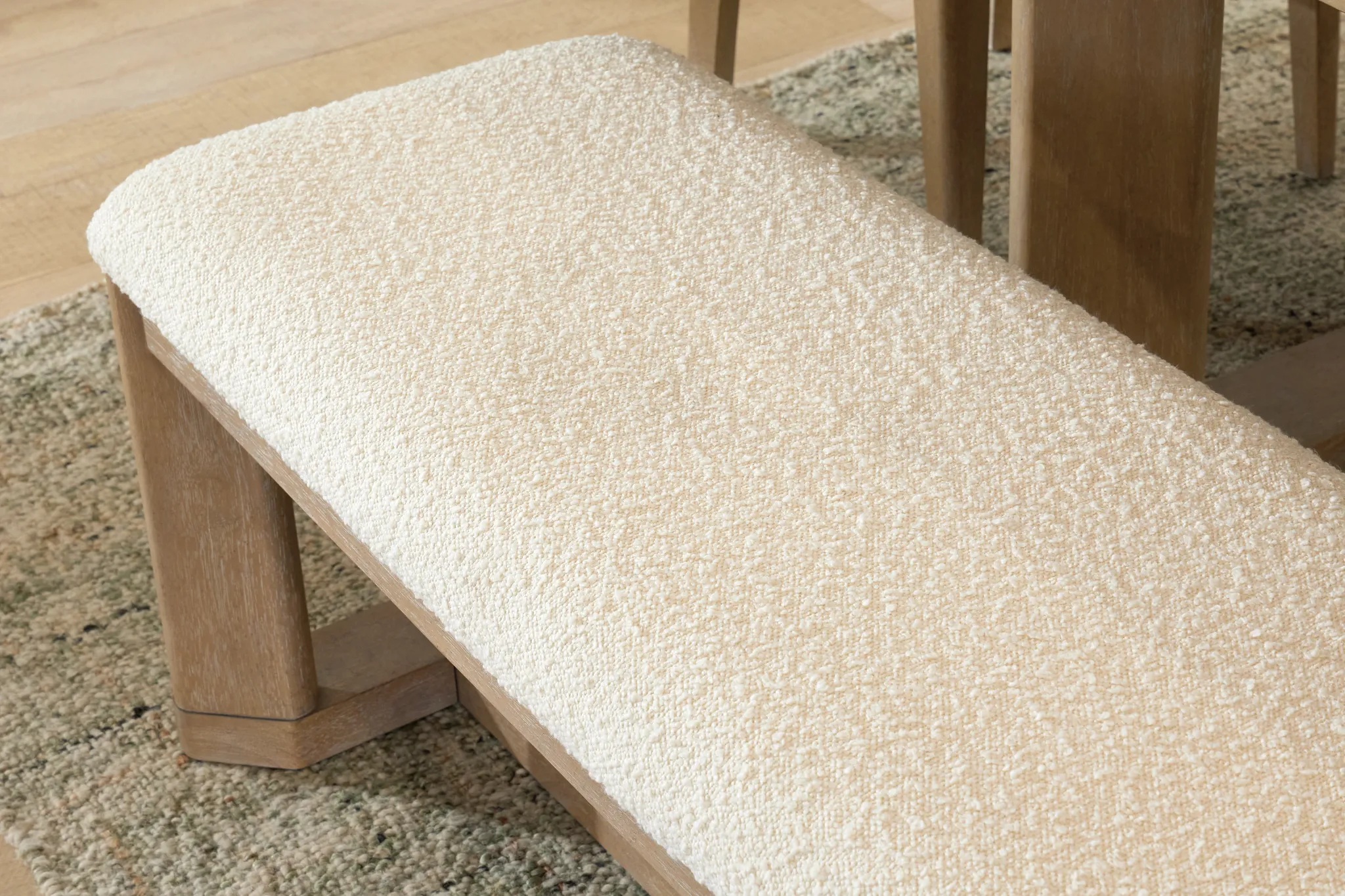 Alton Light Tone Upholstered Dining Bench