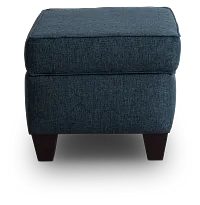 Cameron Blue Fabric Ottoman