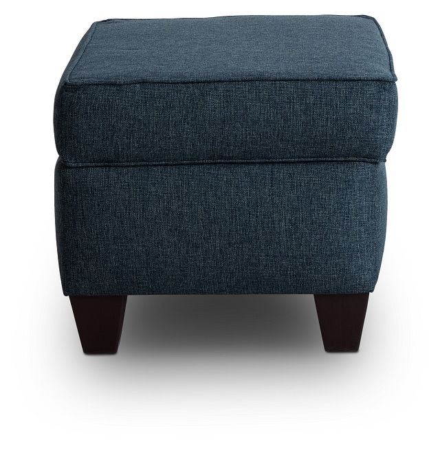 Cameron Blue Fabric Ottoman