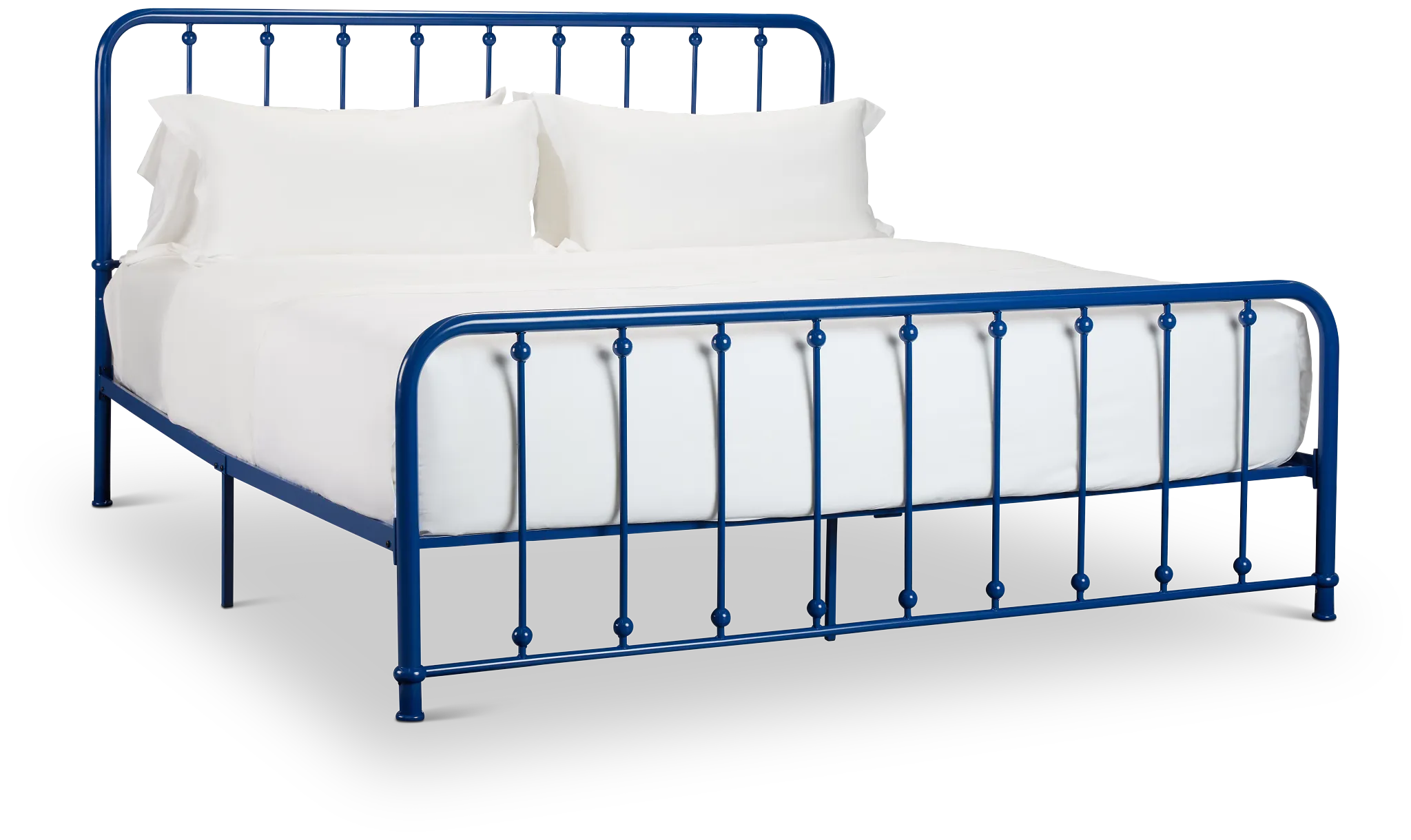 Rory Blue Metal Panel Bed