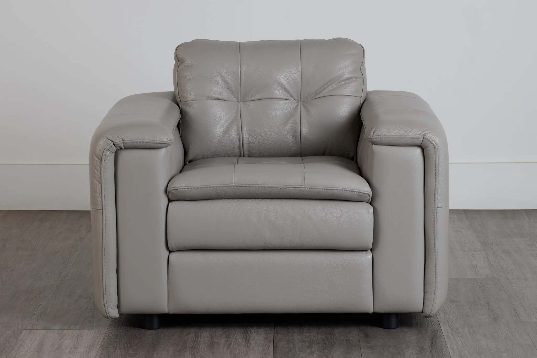 Rowan Gray Leather Chair