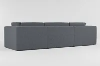 Destin Elevation Gray Fabric 3-piece Modular Sofa