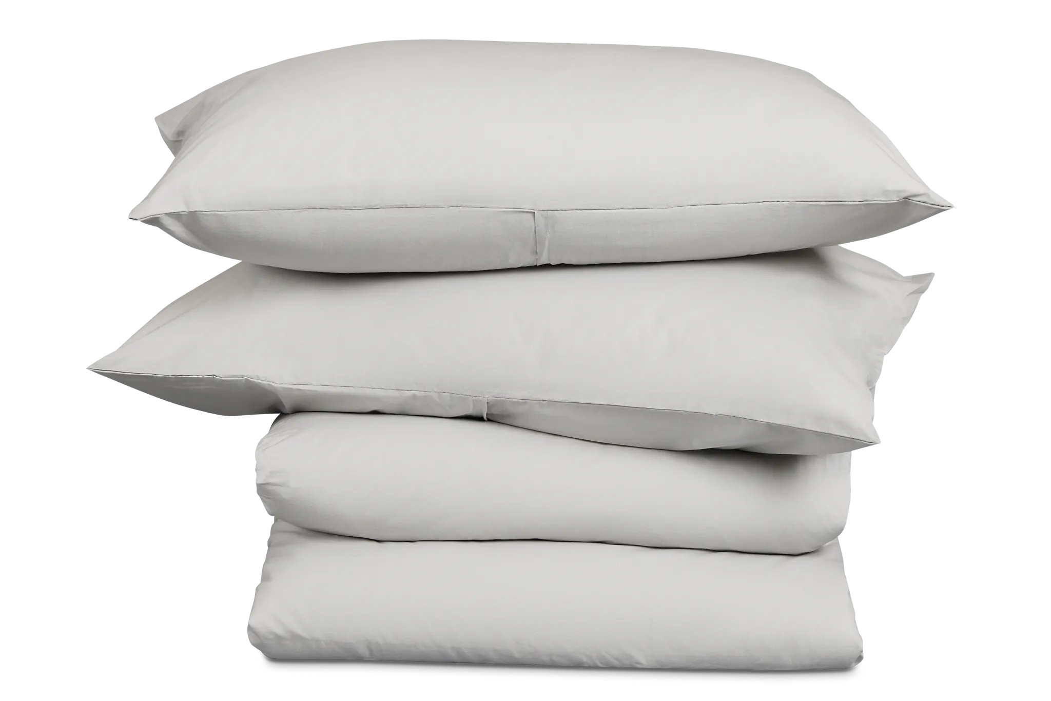 Rest & Renew Percale Cotton Gray 200 Thread Duvet Set