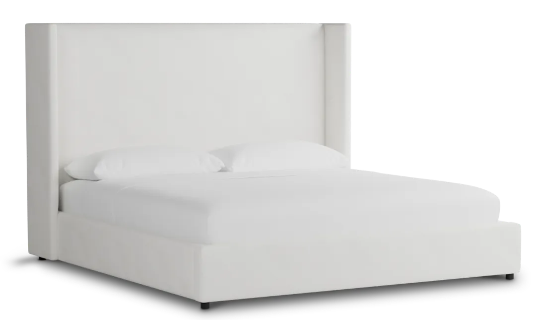 Captiva Sutton White 60" Upholstered Shelter Bed