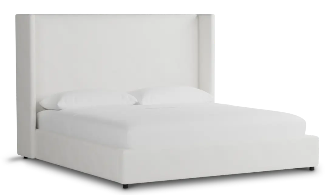 Captiva Sutton White 60" Upholstered Shelter Bed Captiva Sutton White 60" Upholstered Shelter Bed