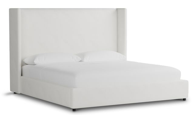 Captiva Sutton White 60" Upholstered Shelter Bed