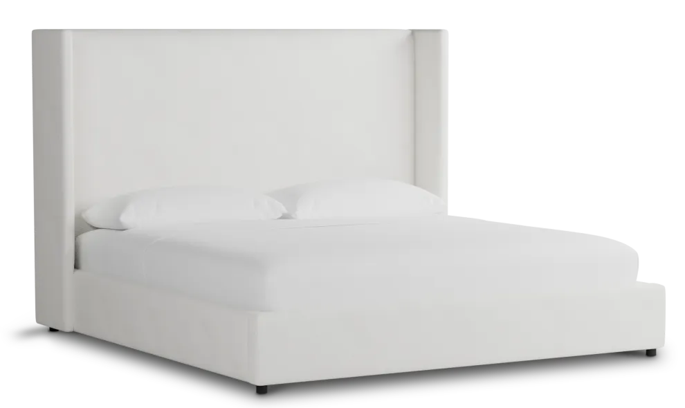 Captiva Sutton White 60" Upholstered Shelter Bed