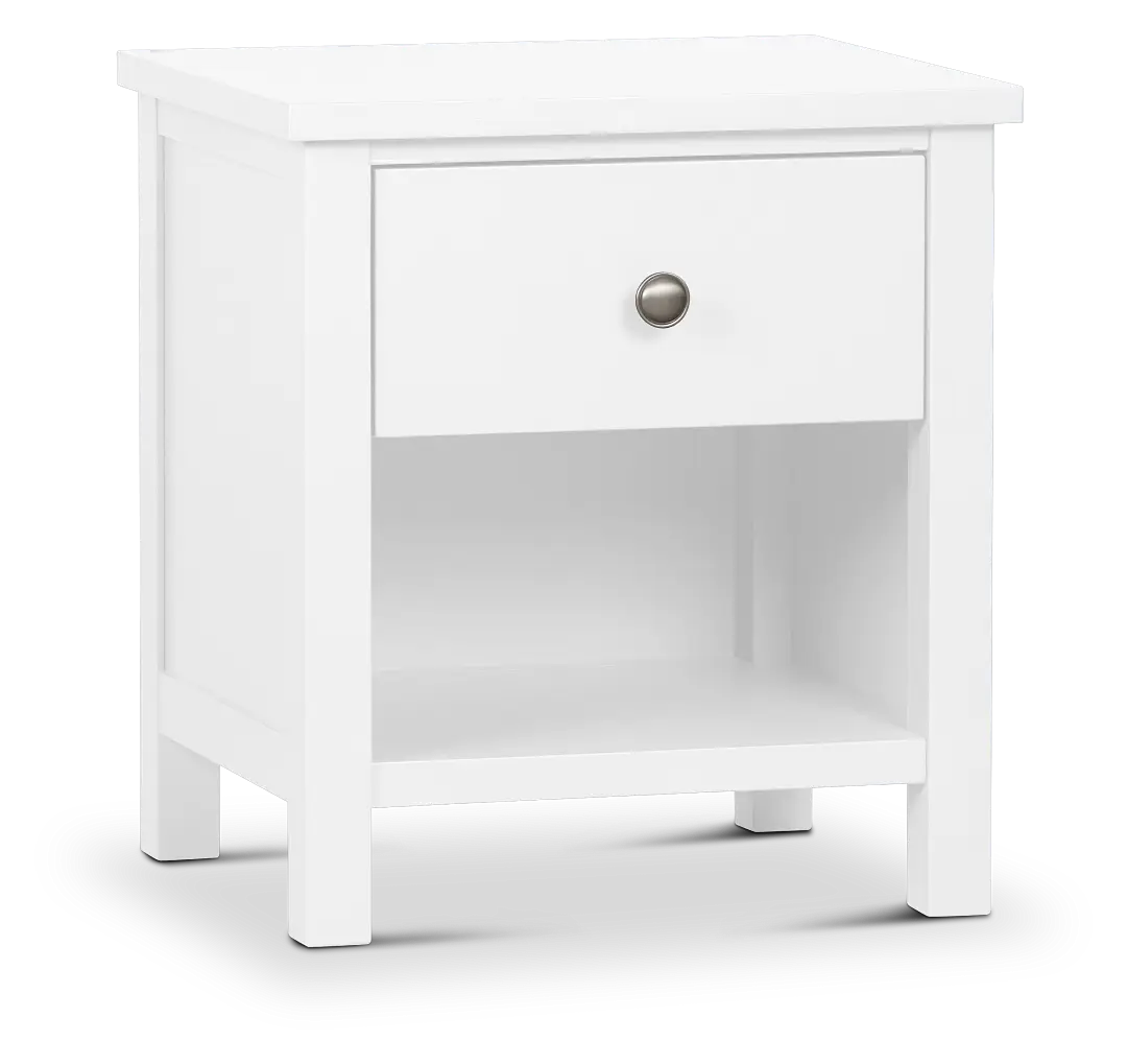 Charleston White 1-drawer Nightstand Charleston White 1-drawer Nightstand