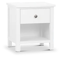 Charleston White 1-drawer Nightstand