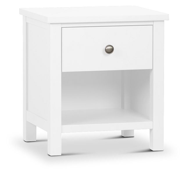 Charleston White 1-drawer Nightstand