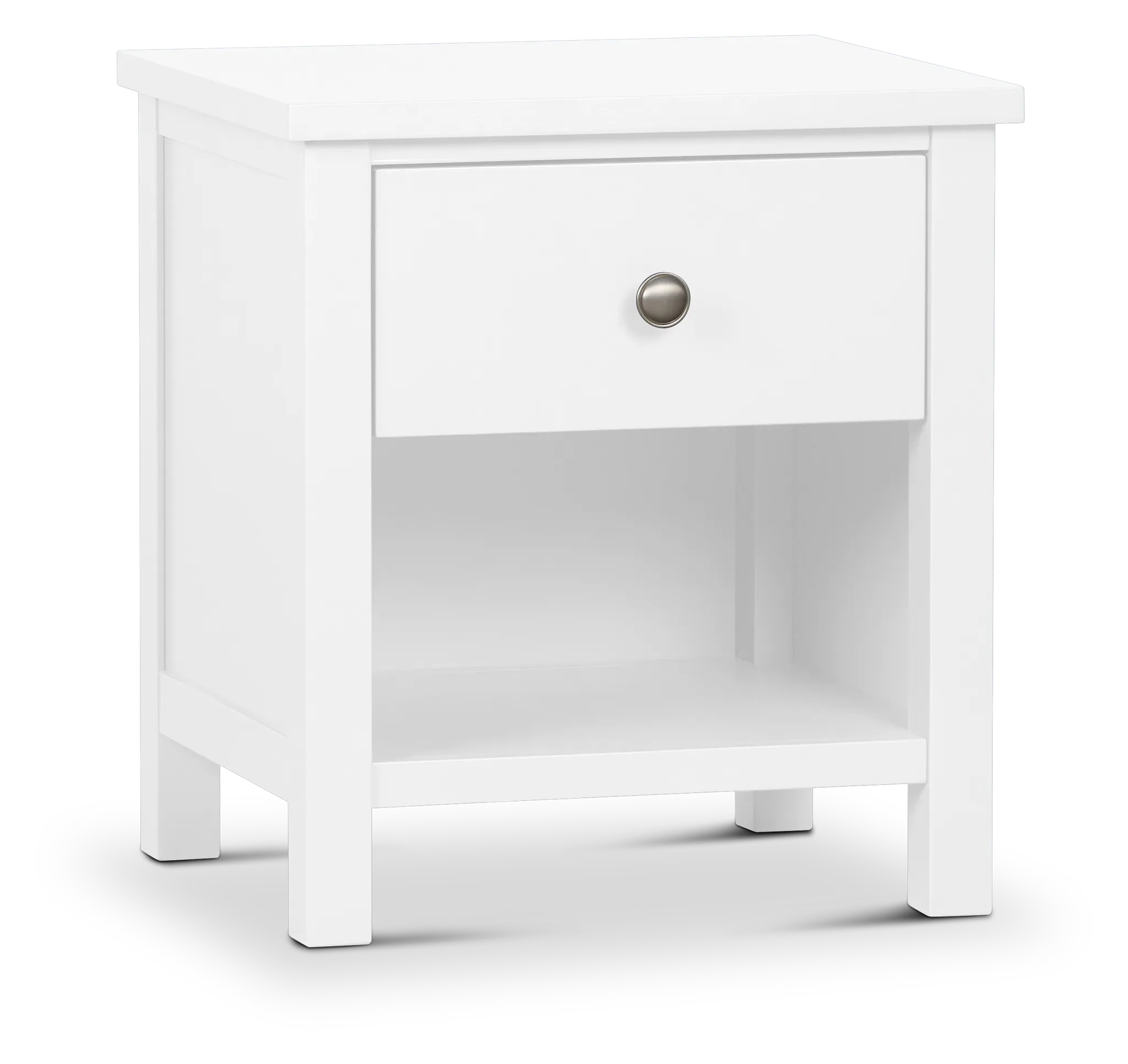 Charleston White 1-drawer Nightstand
