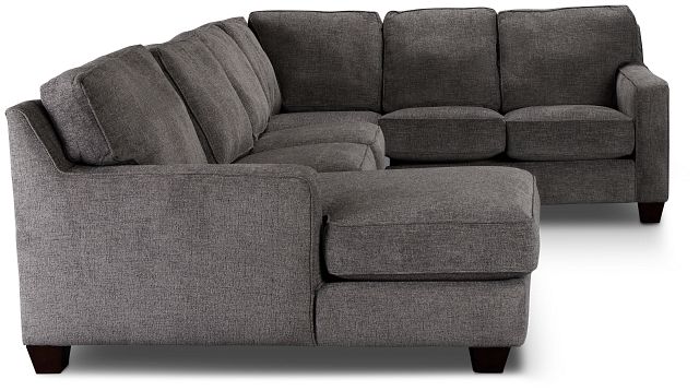 Andie Dark Gray Fabric Medium Left Chaise Sectional