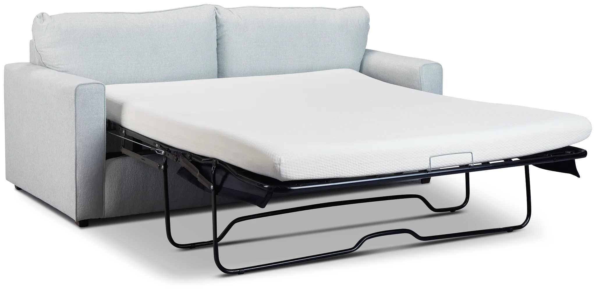 Avalon Light Blue Fabric Memory Foam Sleeper