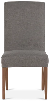 Harbor Dark Gray Short Slipcover Chair With Light Tone Leg