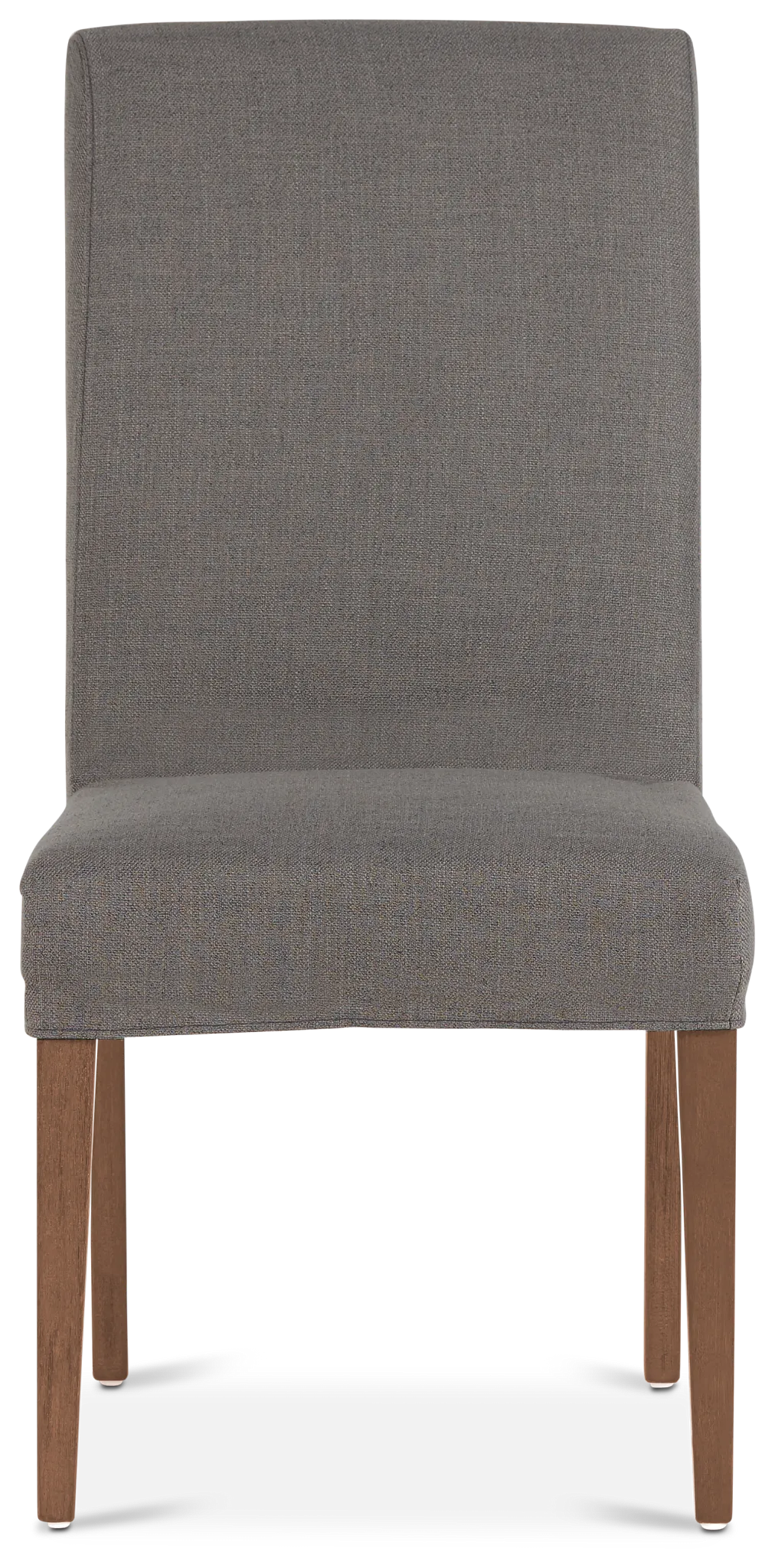 Harbor Dark Gray Short Slipcover Chair With Light Tone Leg