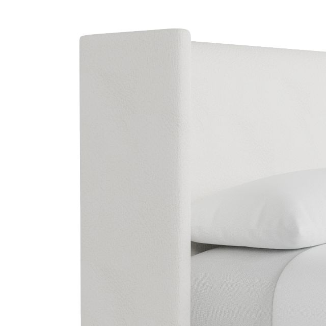 Captiva Sutton White 48" Upholstered Shelter Bed