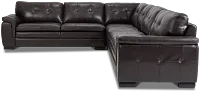 Braden Dark Brown Leather Medium Two-arm Sectional