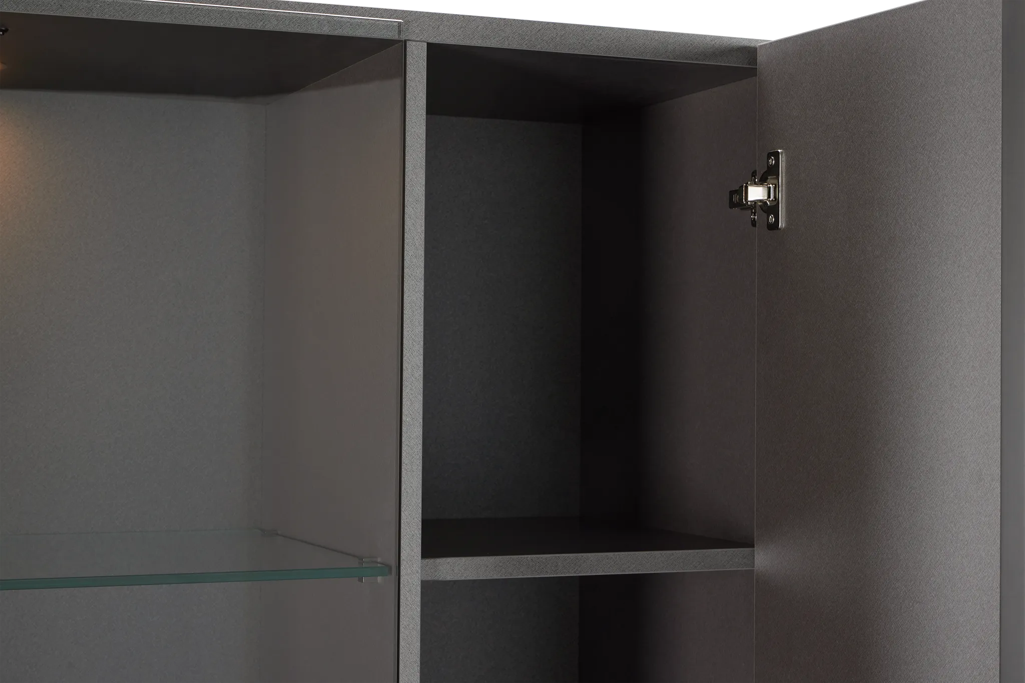 Oslo Gray 2-door Curio