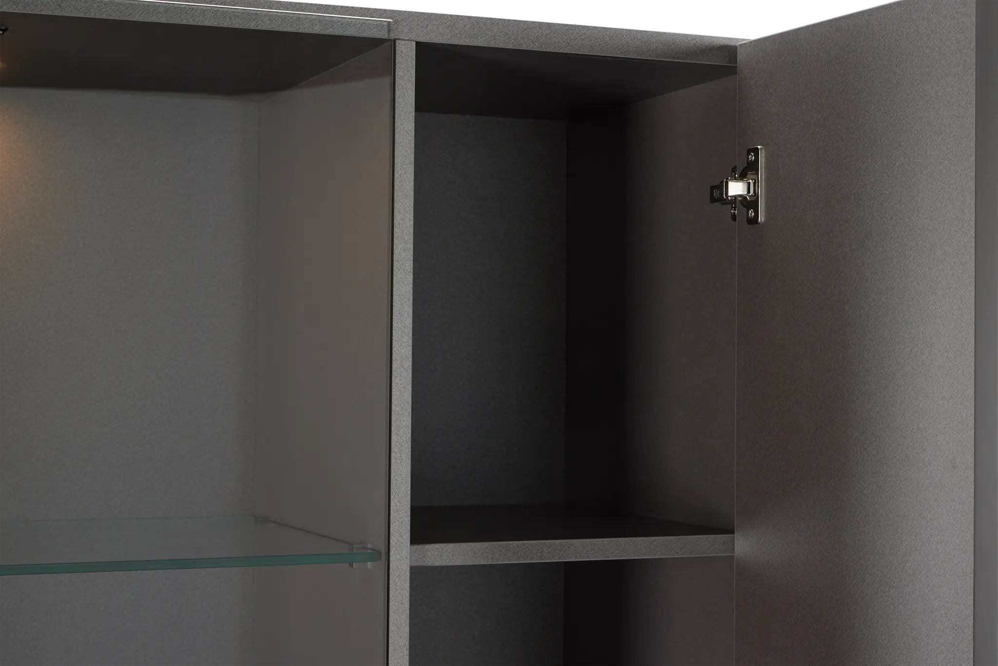 Oslo Gray 2-door Curio Oslo Gray 2-door Curio