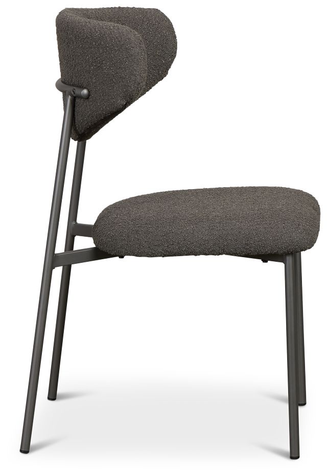 Fresno Dark Gray Upholstered Side Chair