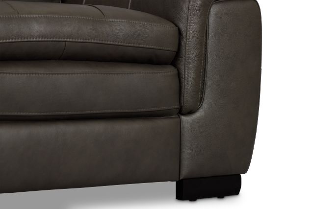 Braden Dark Gray Leather Sofa