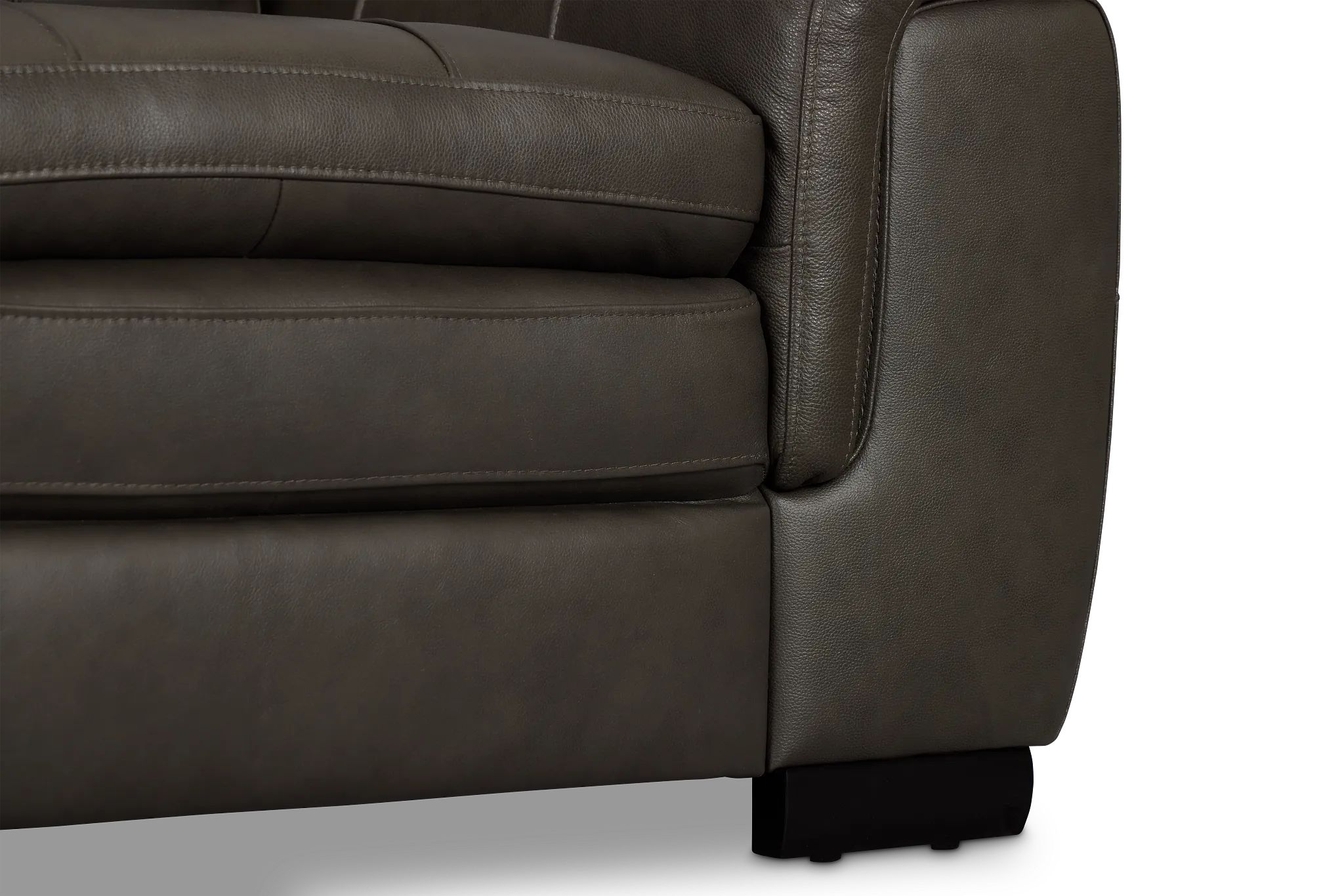 Braden Dark Gray Leather Sofa