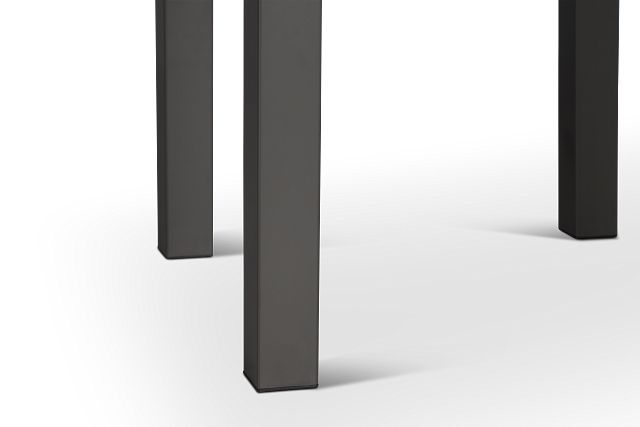 Vienna Dark Gray Glass Square High Dining Table