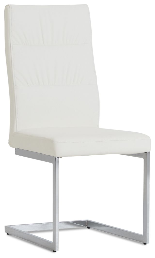 Bronx White Upholstered Side Chair (1)