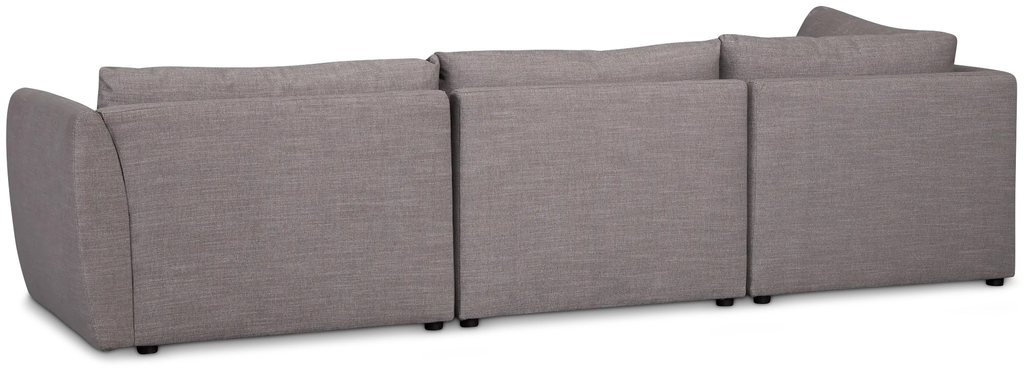 Serena Gray Fabric 4-piece Left Facing Bumper Sectional Serena Gray Fabric 4-piece Left Facing Bumper Sectional