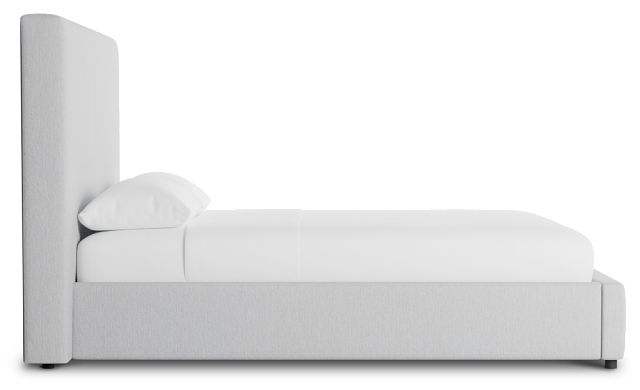 Grayton Delray Light Gray 54" Upholstered Platform Bed