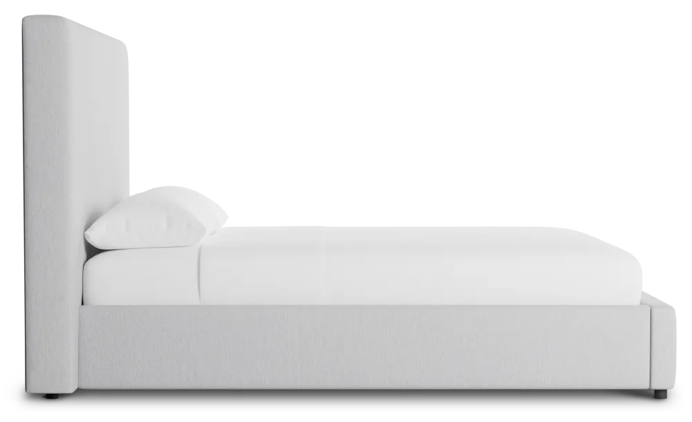 Grayton Delray Light Gray 54" Upholstered Platform Bed